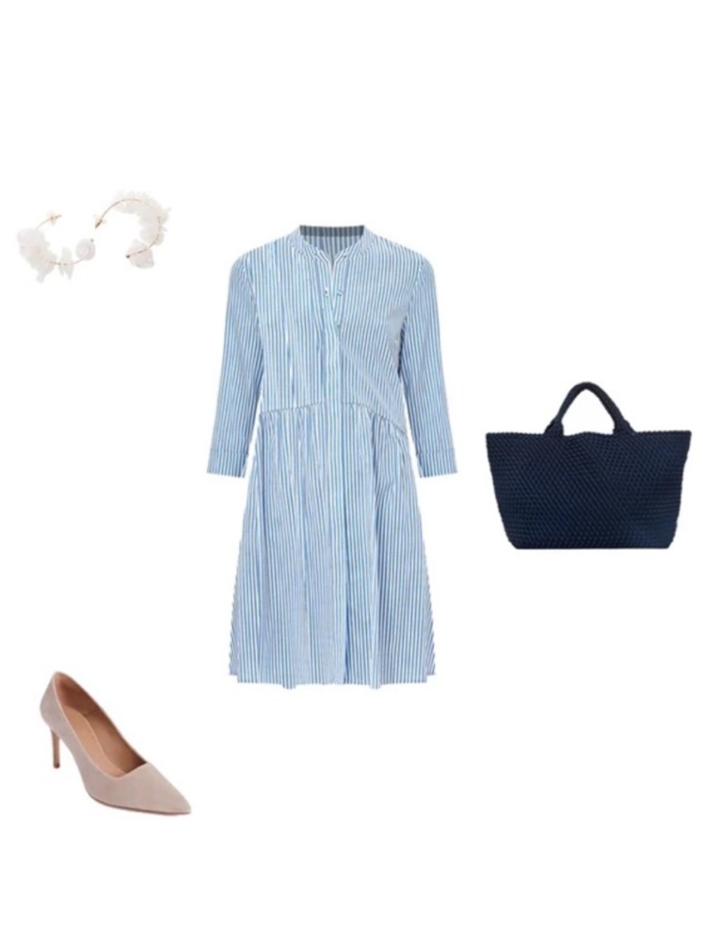 Tuckernuck Blue Stripe Royal Shirt Dress  Size Medium - Picture 8 of 13